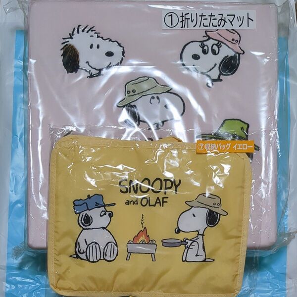 スヌーピー サンリオくじ 折りたたみマット 収納バッグ