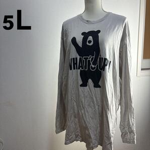 サイズ5L 大型ロングTシャツ ロンT ゆったり