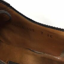 【フェラガモ】本物 Ferragamo 靴 25cm 黒 クオーターブローグ ビジネスシューズ 内羽根式 本革 レザー 男性用 メンズ イタリア製 7 2E_画像10