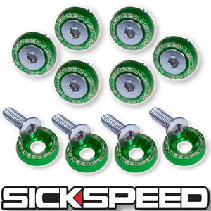 SICKSPEED フェンダーワッシャー グリーン 10個 JDM USDM シックスピード 汎用 エンジン ドレスアップ ボルト 緑 a