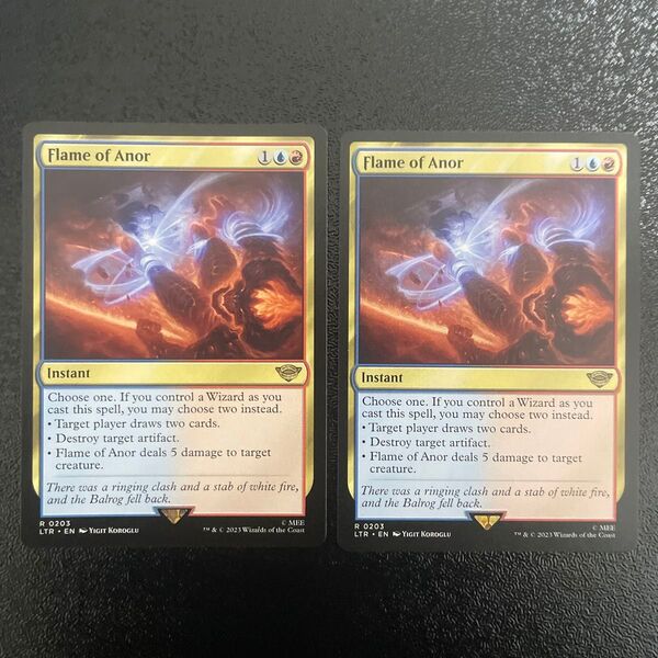 mtg マジックザギャザリング アノールの焔 英語版2枚セット