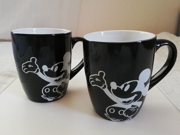 ディズニー マグカップ2個セット ミッキーマウス 黒