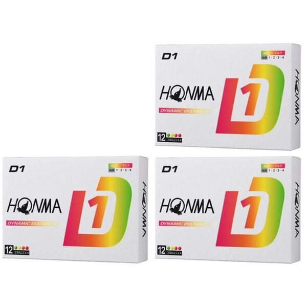 【3ダースセット】HONMA 本間ゴルフ ボール 2024年モデル D1 マルチ