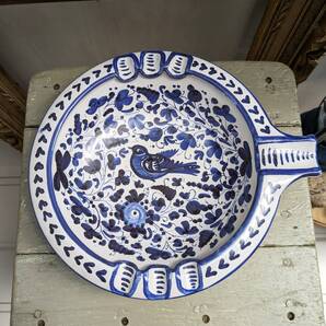プレート 鳥 イタリア製 GRAZIA DERUTA デルータ italian pottery バード ブルー 食器 ボウル