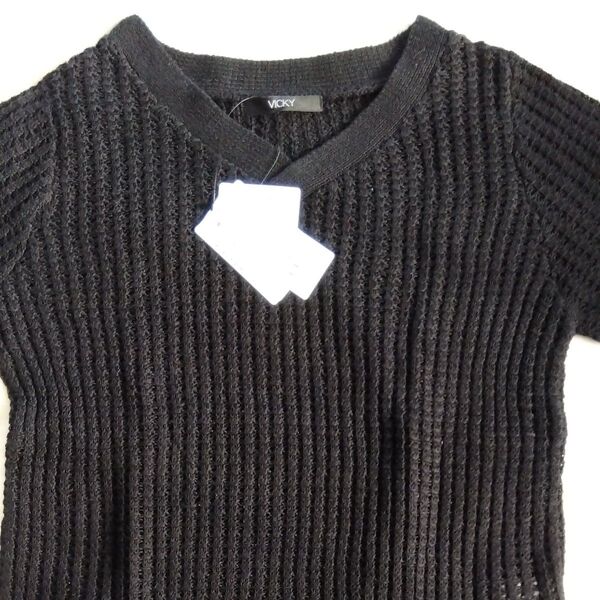新品タグ付き ビッキー半袖ニット 黒VICKY