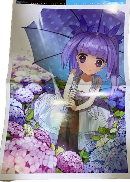 ワダアルコ 美少女 ポスター 紫陽花