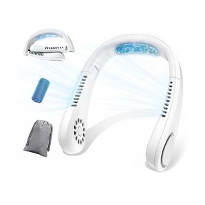 【新品未使用】ペルチェ素子 冷却プレート付き ネッククーラー ネックファン 首掛け扇風機 ホワイト