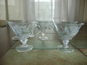 bohemi Anne Bohemian glass desert glass 5 customer unused goods 