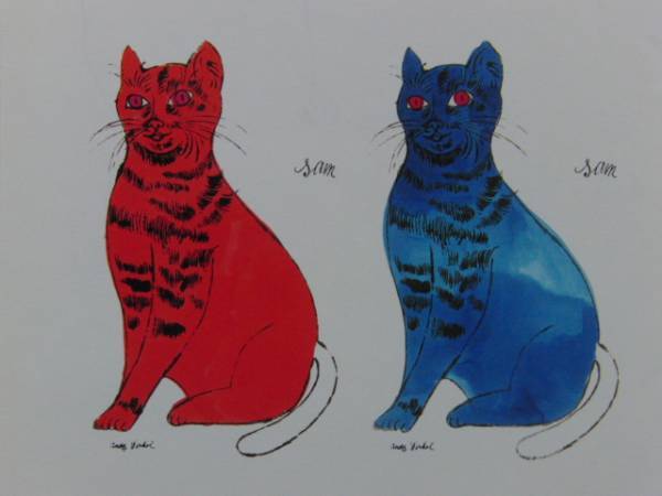 Andy Warhol, chat 6B, Livre d'art ultra rare, Produits de beauté, Tout neuf avec cadre, l'IAFA, peinture, peinture à l'huile, dessin d'animaux