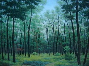 Art hand Auction Teisuke Narita [Forest Walkway] Rare Art Book, Good condition, Brand new high quality framed, free shipping, Western painting oil painting landscape, zero, painting, oil painting, Nature, Landscape painting