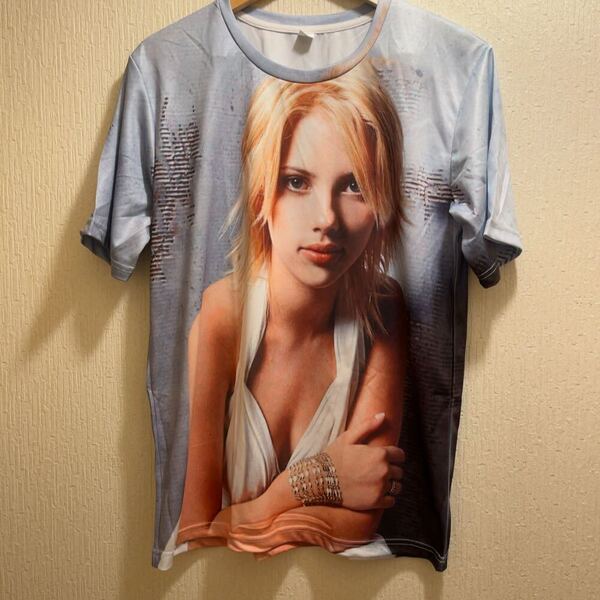 新品★スカーレットヨハンソン★ホワイトドレス★セクシーTシャツ★ユニセックス★L半袖 Tシャツ