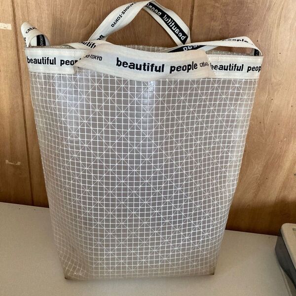 更に値下げ beautifulpeople定番のビニール2wayトートバッグ