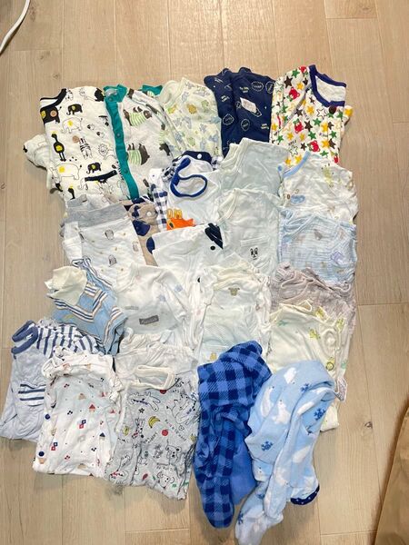 ロンパース肌着セット 男の子 ベビー服50-70