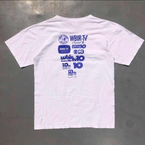 海外 USA 古着 レア anvil WBIR-TV ビンテージ Tシャツ Mサイズ ホワイト 白色 2011年 10チャンネル