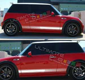 送料無料 MINI Cooper Stripe STICKER DECALS ミニクーパー ストライプ ステッカー シール デカール ホワイト