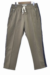 Azuma.（アズマ）Jersey Trousers ジャージトラウザーズ トラックパンツ イージーパンツ 側章 サイドラインパンツ KHAKI 0