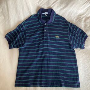 used ラコステ LACOSTE ボーダー ポロ ポロシャツ フランス製