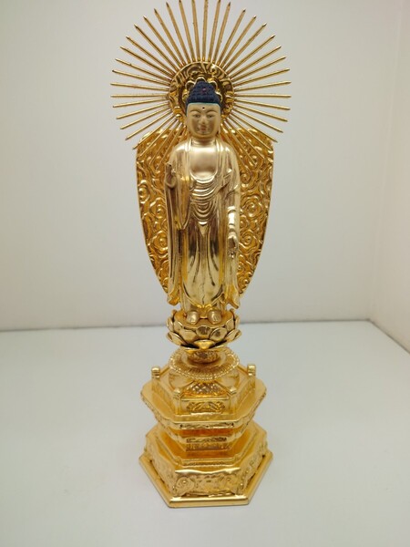 阿弥陀如来 浄土真宗本願寺派 西ミダ 4.5寸 仏具 仏像 収集品