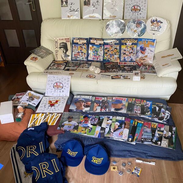 ORIX BLUE WAVE/オリックスブルーウェーブ まとめ売りサイン色紙BLUE THUNDERYEAR BOOK等