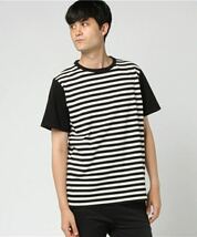 agnes b. homme アニエスベーオム ボーダーTシャツ サイズ0 アニエスベー アニエス_画像1