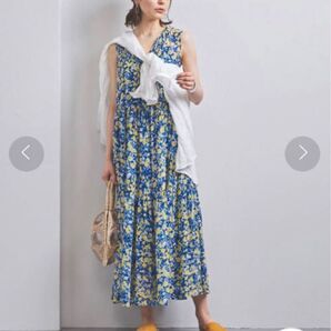美品★ UWSC フラワー ティアード マキシワンピース