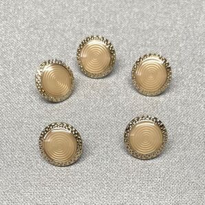 No.11金属釦 5個セット 直径約1cm 同梱送料分値引き