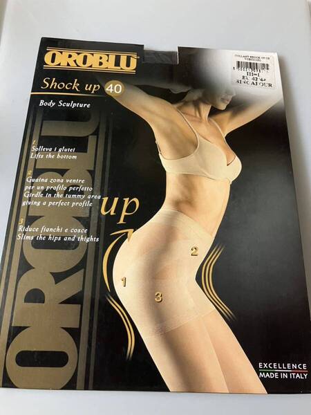 【送料無料】 OROBLU shock up 40 body sculpture L EU42/44 singapour 40デニール 着圧 ガードル シアータイツ sheer tights