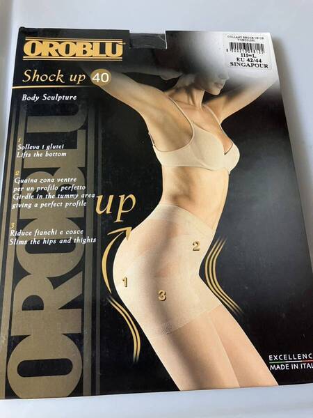 【送料無料】 OROBLU shock up 40 body sculpture L EU42/44 singapour 40デニール 着圧 ガードル シアータイツ sheer tights