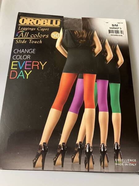 【送料無料】 OROBLU leggings capri slide touch 50デニール S/M marmot 3 オペーク レギンス オロブル 高級 イタリア製