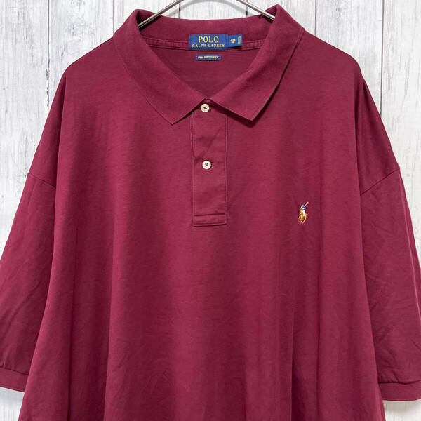 ラルフローレン Ralph Lauren PIMA SOFT TOUCH ポロシャツ 半袖シャツ メンズ ワンポイント コットン100% 4XBサイズ 5‐971