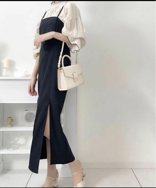 classicalelf サイドスリット入キャミワンピース 新品 未使用 黒