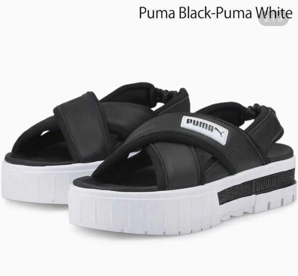 PUMA プーマ サンダル 厚底 25cm ブラック
