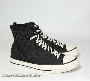 コンバース チャックテイラー オールスター MONO WEAVE Woven ウーブン 黒 ブラック ハイカット 147982C US6 24.5cm 中古 美品