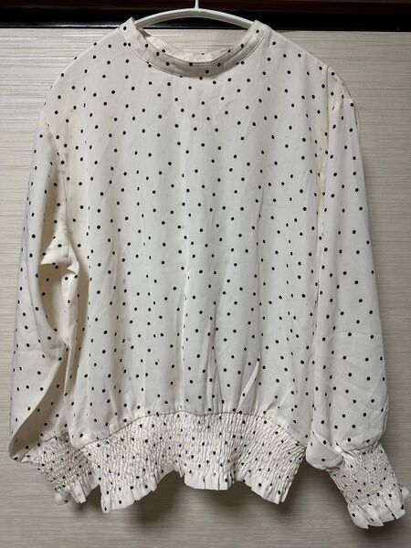 Chocol Raffine Robe ドット柄シフォンブラウス