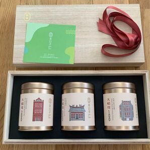 茶日子オリジナル お茶ギフトセット 大稻 ミニ桐箱 3缶入り