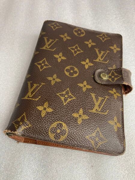 15)ルイヴィトン モノグラム 手帳カバー ブラウン PVC レディース LOUIS VUITTON スケジュール帳