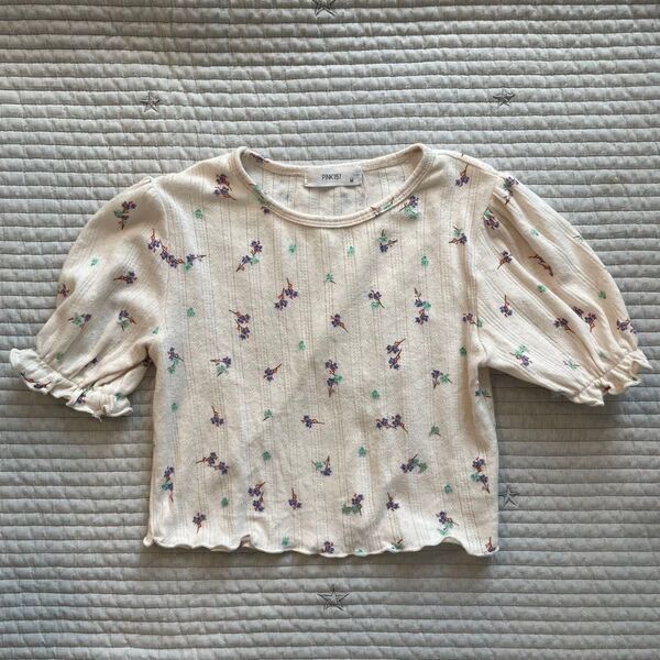 pink151 花柄 トップス M
