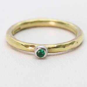 マルコムベッツ K22×Pt エメラルド コンビ プラチナ リング /24-1953S