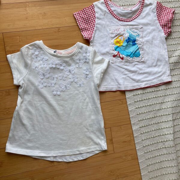 ★100cm★メゾピアノ&H&M★可愛いTシャツ