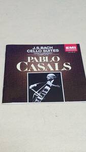 CDの説明書のみの出品です　ディスクなし　J.S.Bach Cello Suites Pablo Casals 2CD　無伴奏チェロ組曲　冊子のみです