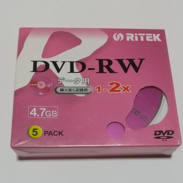 データ用DVD-RW 2倍速 5枚 D-RW2X5PB