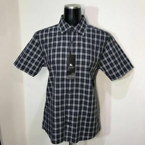 ■新品未使用 タグ付■BURBERRY■BLACKLABELバーバリーブラックレーベル■ノバチェック ボタンシャツ半袖 ■サイズ1