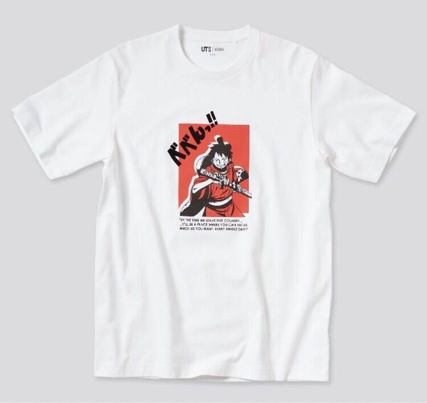 〈 L 〉ユニクロ ワンピース / ONEPIECE UT「 ワノ国 / ルフィ太郎 」Tシャツ 〈 Lサイズ 〉