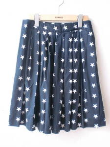 Blugirl 星が可愛い スカート イタリア製 白 黒 ブルーガール ブルマリン 星 スター