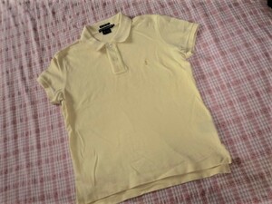 ★　RALPH LAUREN ラルフローレン ★サイズM　THE SKINNY POLO 鹿の子　半袖ポロシャツ　黄色