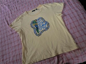 ★AMERICAN EAGLE アメリカンイーグルアウトフィッターズ ★サイズXL　黄色　半袖Tシャツ　オウム柄