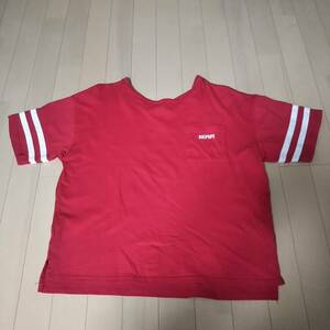 *[repipiarmario]repi Piaa ru Mario red back Cross T-shirt L 160cm*