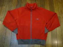 90s USA製 THE NORTH FACE ボア フリース ジャケット フルジップ L レッド ノースフェイス デナリ パーカー_画像3