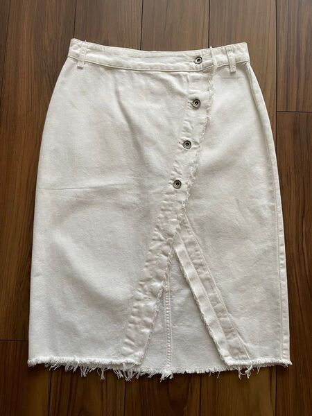 【美品】ZARA ザラ 白デニムスカート M