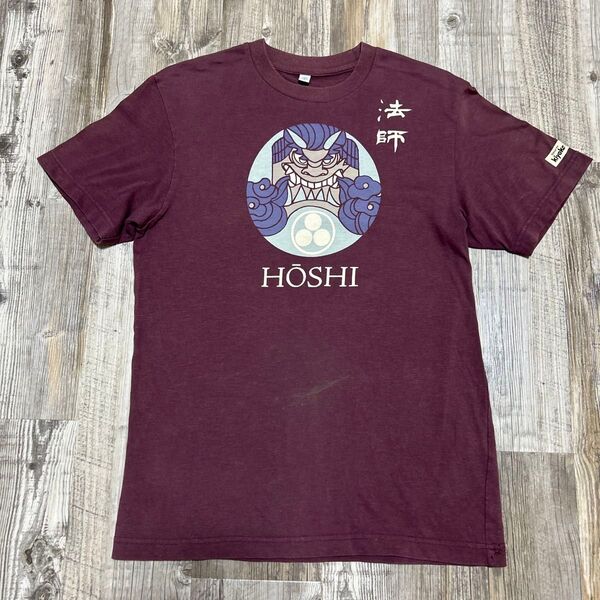 ユニクロ「法師」kiyokaデザイン コラボTシャツ 三つ星家紋 サイズS カラー: あずき色 訳あり